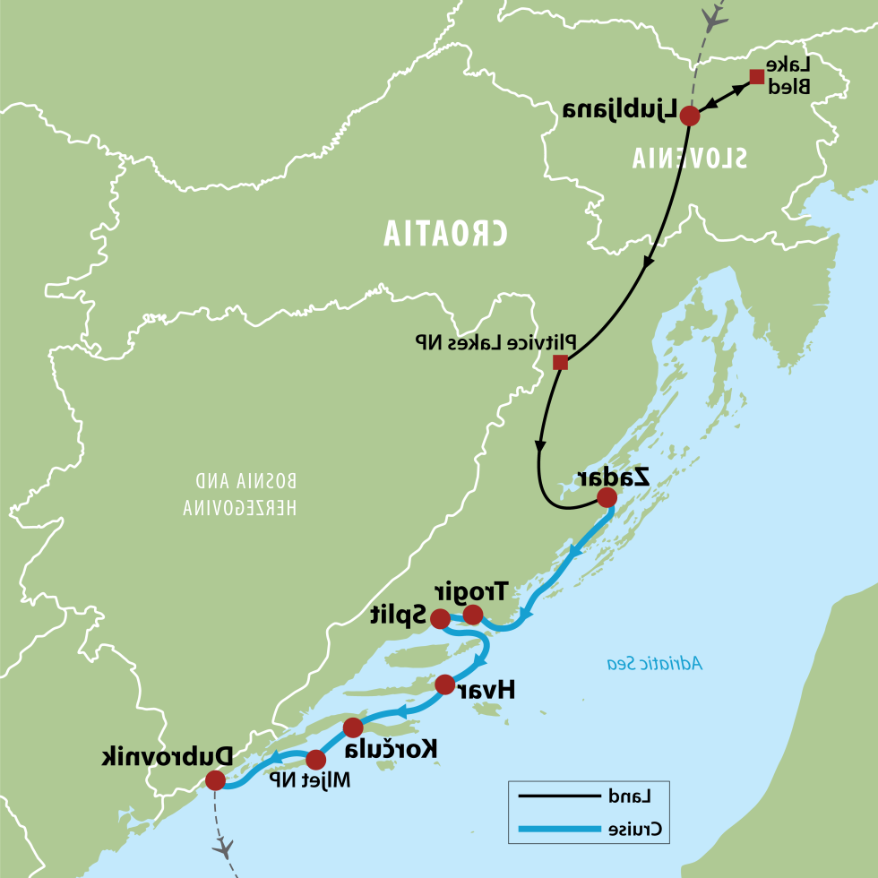 斯洛文尼亚和克罗地亚地图旅游计划