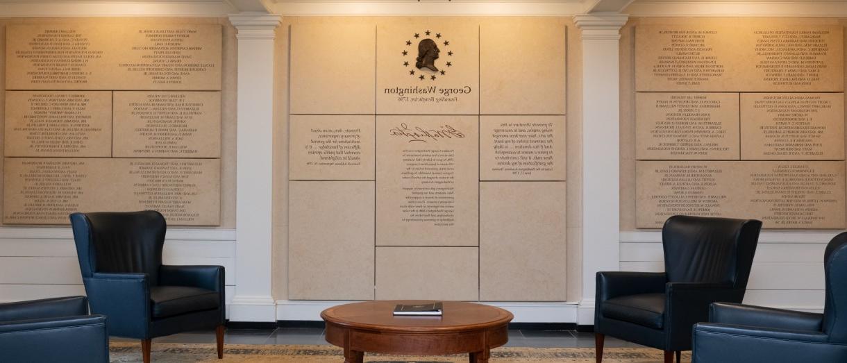 Banner image of the Honored Benefactors Wall in Washington Hall